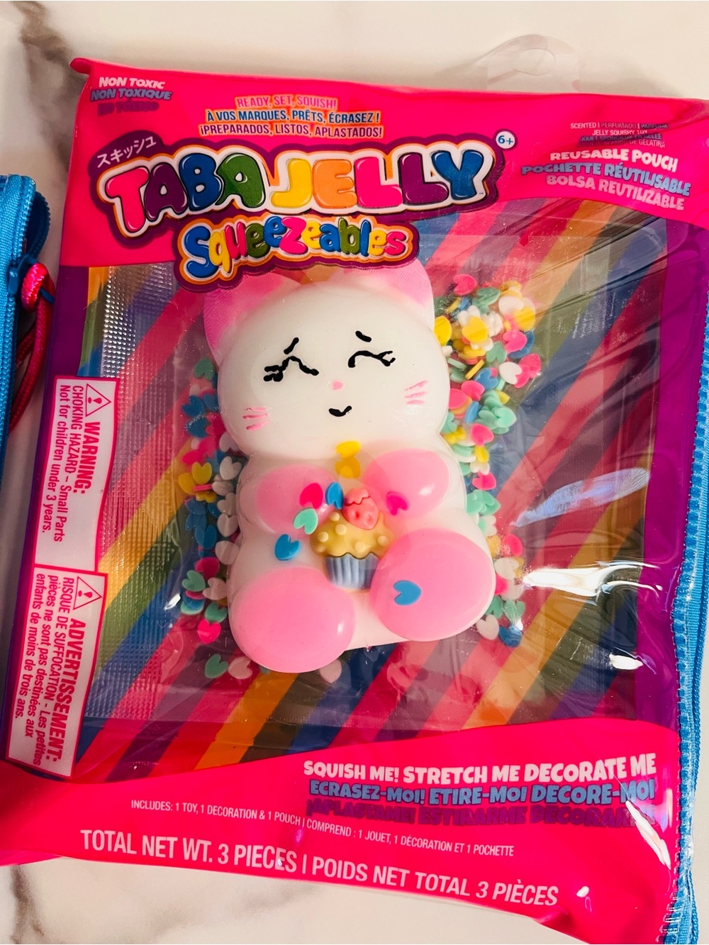 Taba Jelly Squeezeables Cat With Cupcake Squishy